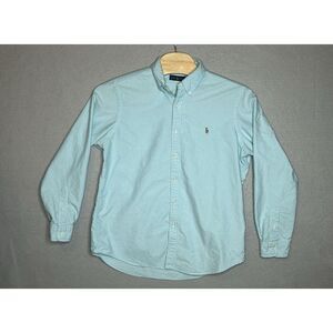 Ralph Lauren Mens XL Ocean Blue‎ Button Down Long Sleeve Color Pony Shirt